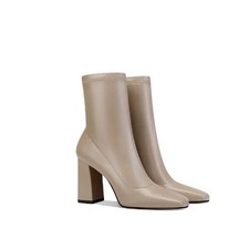 Genuine Leather Pointed Toe Chunky Heel Ankle Boots Women Comfortable Stylish