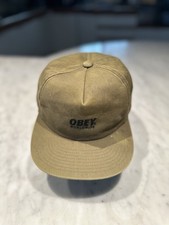 Obey Worldwide Hat Olive Green Strapback Cap Streetwear