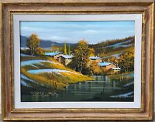 QUADRO DIPINTO di Mariolino Falsario da Caravaggio (1923 - 1991) - paesaggio