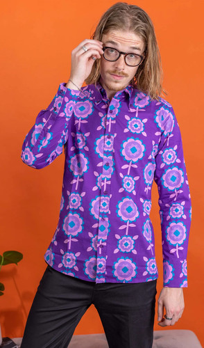 Camicia maniche lunghe retro - a,