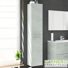 Colonna bagno sospesa OSCAR cemento contenitore vani portaoggetti design arredo