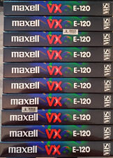 10 x Maxell VHS Video Cassetta