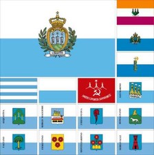 Bandiera San Marino Città Mercantile Acquaviva Chiesanuova Domagnano Faetano Fiorentino