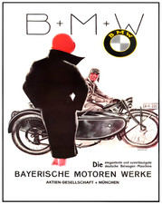 Poster Moto BMW 1927 - Sidecar