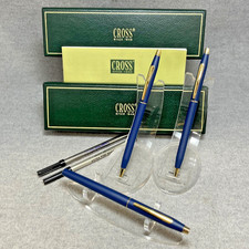 Penne Cross blu opaco e oro 23