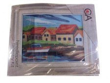 KIT/QUADRO MEZZO PUNTO 20X25 "CASE IN RIVA AL MARE"