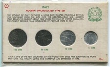 Set 4 monete tipo Italia Unc