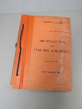 Silhouettes of Italian Aircraft WWII RAF Air Ministry Recognition Book Folder