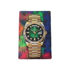 Metal tin sign rolex - tin, oyster