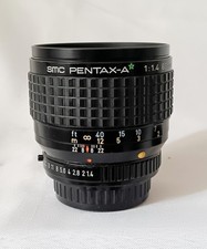 SMC PENTAX-A * GREEN STAR 85/1.4 RARE and BEAUTIFUL with caps MINT