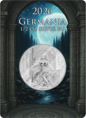 Silbermünze oz germania - 1/2,