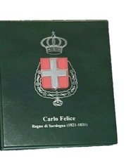 RACCOGLITORE VUOTO PER RACCOLTA MONETE ITALIANE REGNO ITALIA CARLO FELICE