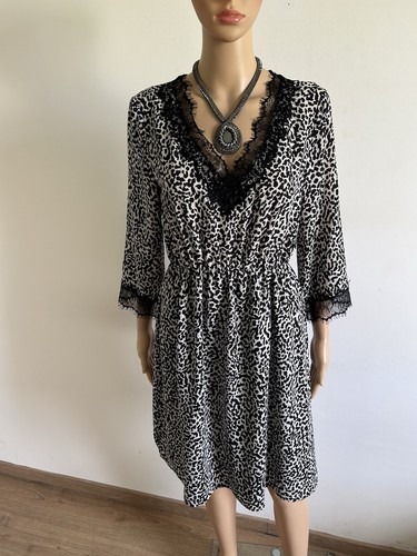 Robe imprimée noire - , et