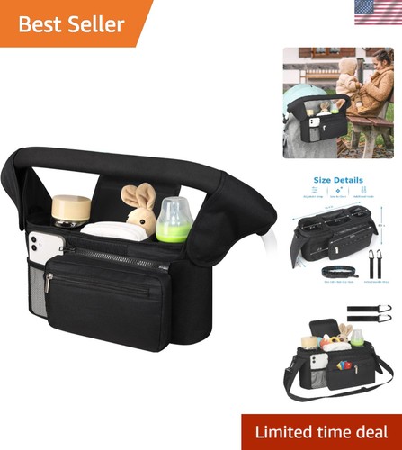 Adjustable stroller caddy with - caddy,
