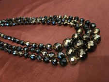 Collana girocollo perle nere