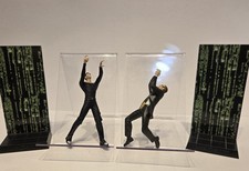 Set action figure vintage 2000 N2 Toys The Matrix Neo vs Agent Smith 6" sfuse