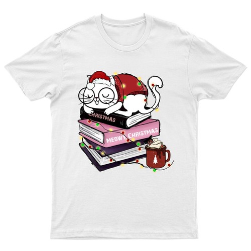 Maglietta meowy natale - natale, gatto