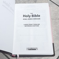 Holy Bible King James Version Large Print Thinline Reference KJV, Very Good