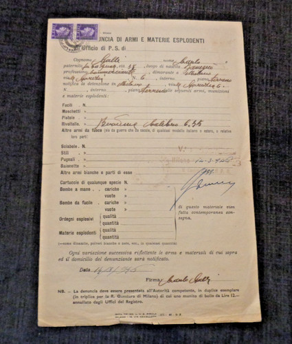 1946 milano denuncia - 1946,