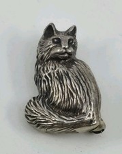 Spilla gatto vintage argento