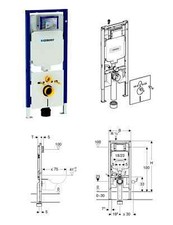 Geberit Modulo Duofix per WC Sospeso 114 cm | 111.795.00.1
