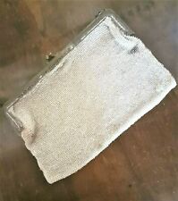 Borsa vintage in metallo bianco, art deco, 8,66x5,9 pollici