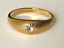 BAGUE doré vintage T50 signé
