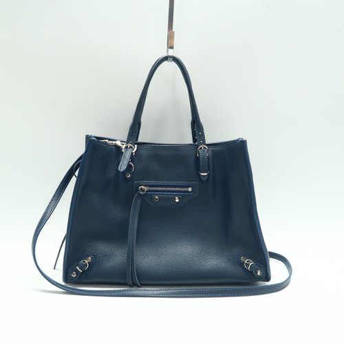 Balenciaga papier navy leather - balenciaga,