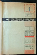 SCUOLA D'ARREDAMENTO DEL COTTAGE ITALIANO. RACCOLTA DISPENSE VARIE 2 VOLL.