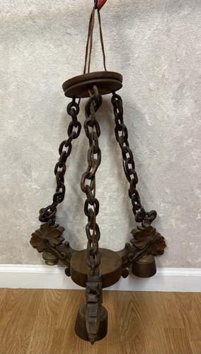 Carved wooden chandelier - carved,