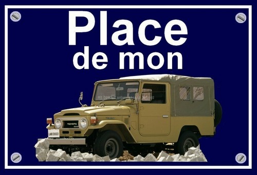 Plaque place mon toyota - de,