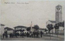 CARTOLINA ZUGLIANO UDINE PIAZZA DELLA CHIESA CORSO ANIMATA PAESAGGISTICA 