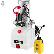 VEVOR Pompa Idraulica Hydraulic Pump 12V DC Singola Agendo Con Plastic Tank