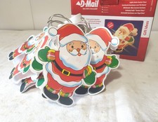 Ghirlanda di Babbo Natale decorazione vintage natalizia con luci
