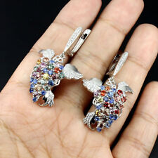 Orecchini In Argento Sterling 925 Con Zaffiro Naturale Gemma Gioiello Regalo