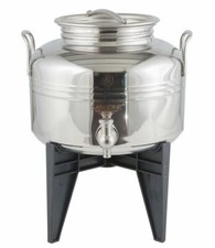 Sansone Bidone olio fusto saldato lt 5 europa rubinetto acciaio inox 18/10 Rotex
