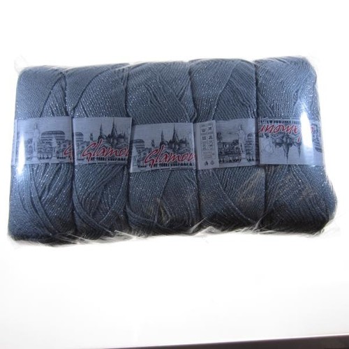 Gomitoli acrilico lame - acrilico/lame', grigio