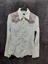 Dsquared D2 camicia jeans giacca jacket donna woman tg 40 shirt bianco cauntry 