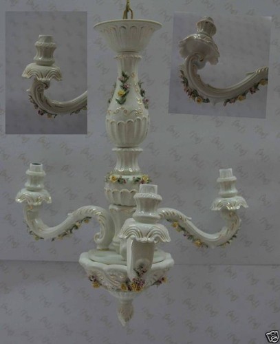 Lampadario luci porcellana - lampadario, 3