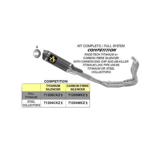 Marmitta completa arrow - marmitta,
