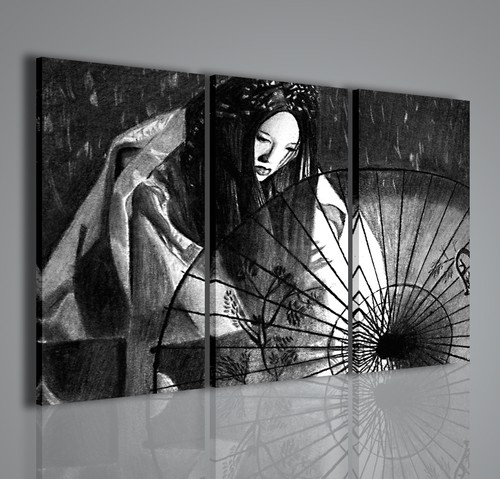 Quadri moderni geisha quadro - moderni,