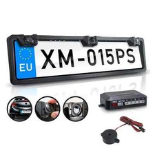 PORTA TARGA CON TELECAMERA POSTERIORE 170° E 2 SENSORI DI PARCHEGGIO PER AUTO