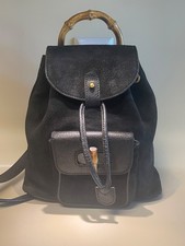 Gucci Black Suede and Leather