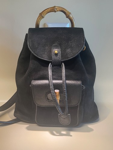 Gucci black suede and - suede,