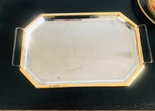 VASSOIO GOTTINGHEN IN ACCIAIO INOX E Oro 24k GOTTINGHEN