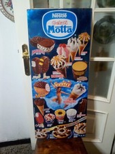 Insegna Tabella Targa Pubblicitaria Gelati motta - anni 90 in lire-40x95 cm.