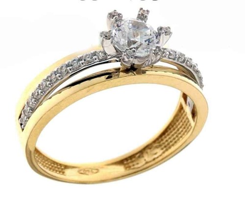Anello oro solitario - oro, kt.