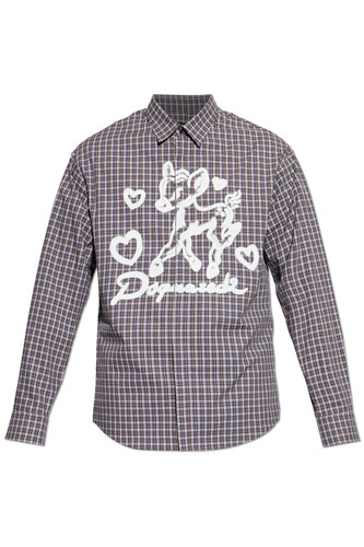 Dsquared2 gray cotton shirt - dsquared2,