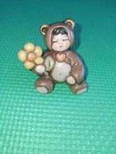 Thun bimbo bambino vestito travestito orso orsetto marrone fiore giallo