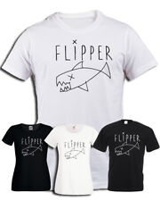Tshirt Kurt Cobain Flipper Grunge rock cotone bianca nera uomo donna
